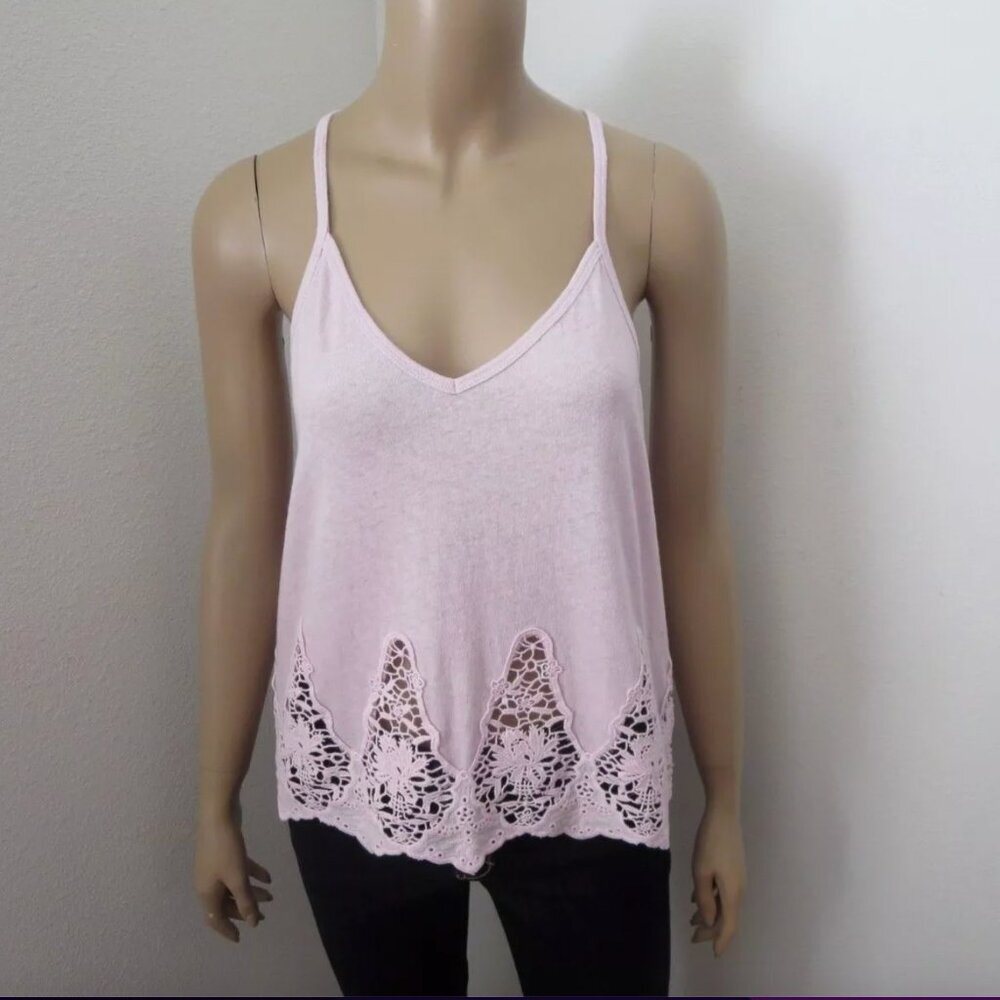 NWT Abercrombie Womens Lace Crochet Tank Top Size XS Lilac